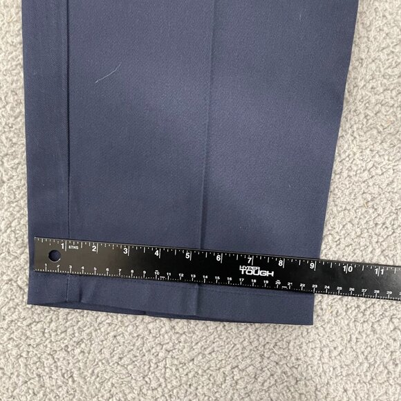 LEE Performance Khakis Men 36x32 Navy Flat Front Wrinkle Free  NEW/DEFECT - Picture 12 of 13
